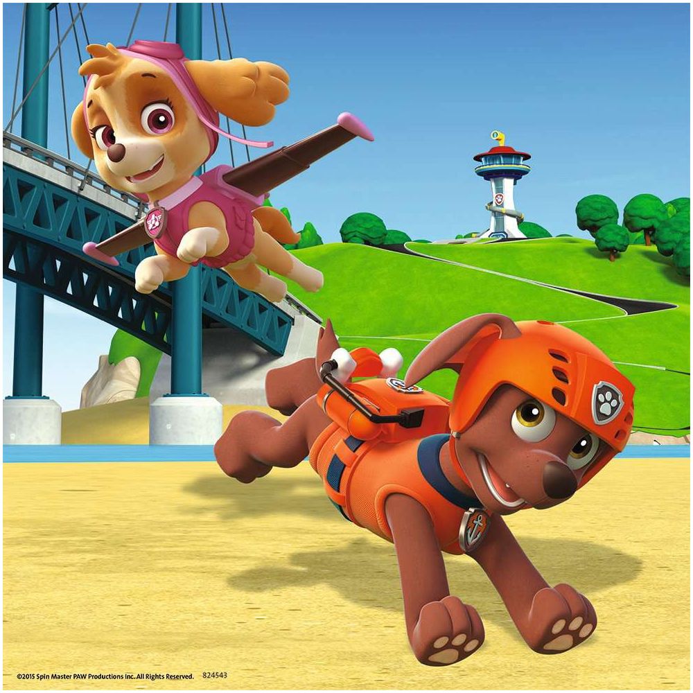 L'équipe Ravensburger Paw Patrol sur 4 pattes