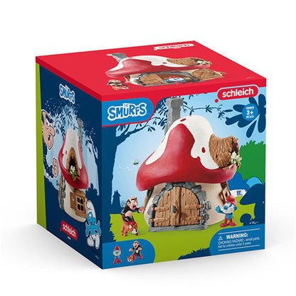 Schleich Smurf house with 2 figures
