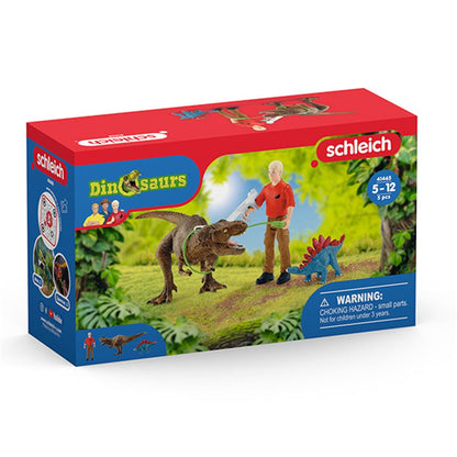 Attaque du tyrannosaure Rex du dinosaure Schleich