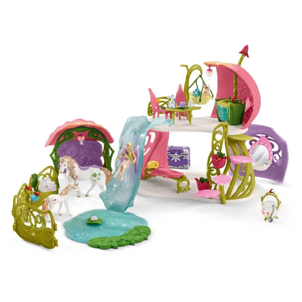 Schleich Glittering Flower House with Unicorns, Lake and Stable