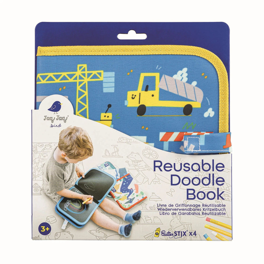 Kreidemalbuch mit 4 Kreiden Baustelle