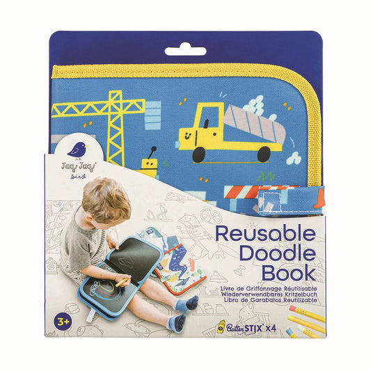 Kreidemalbuch mit 4 Kreiden Baustelle