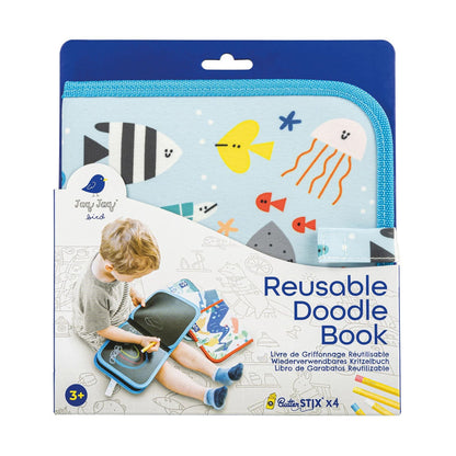 Kreidemalbuch mit 4 Kreiden Meerestiere