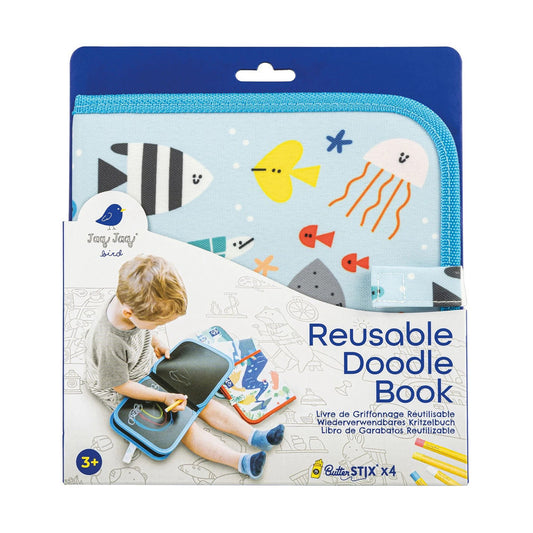 Kreidemalbuch mit 4 Kreiden Meerestiere