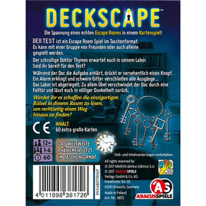 Jeux de boulier Deckscape - Le test