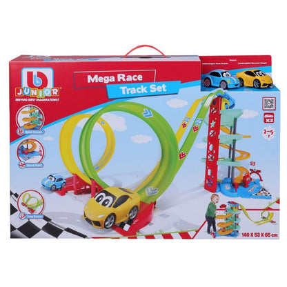 Ensemble de piste de course BB Junior Mega, garage