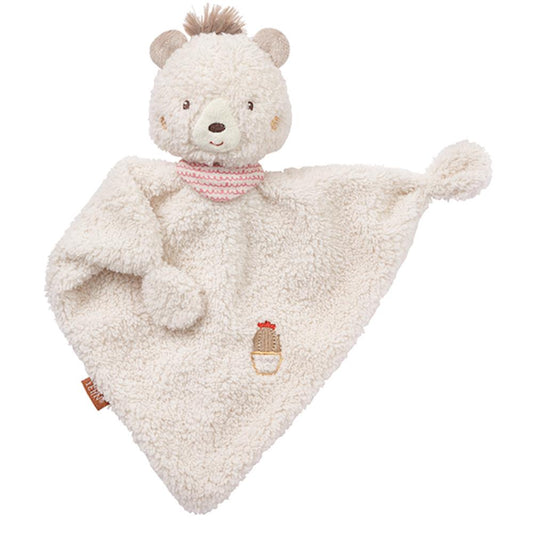 Schmusetuch Bär mit Befestigungsring für Schnuller