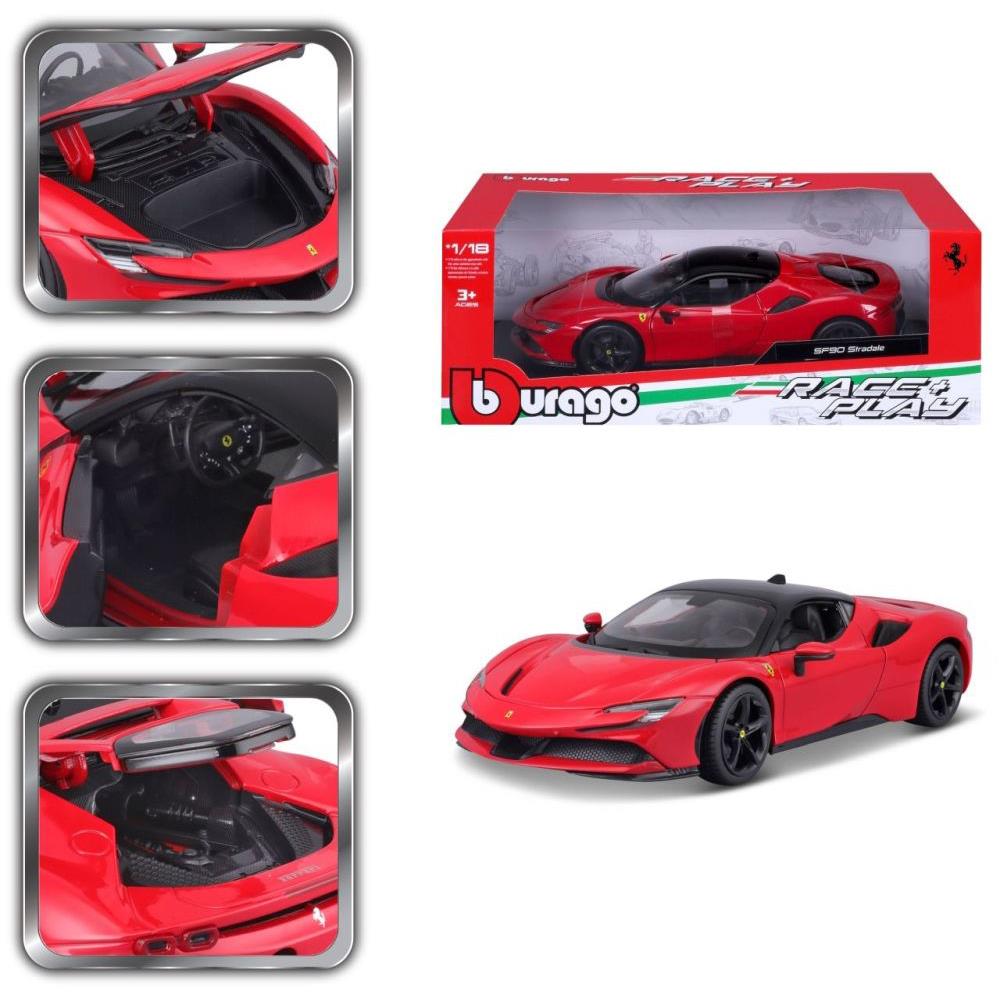 Bburago Ferrari R&amp;P SF90 Stradale 1/18 red
