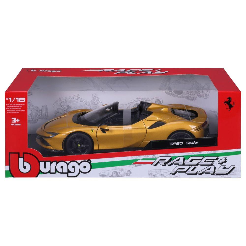Bburago Ferrari R&amp;P SF90 Spider 1/18 gold