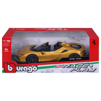 Bburago Ferrari R&amp;P SF90 Spider 1/18 gold