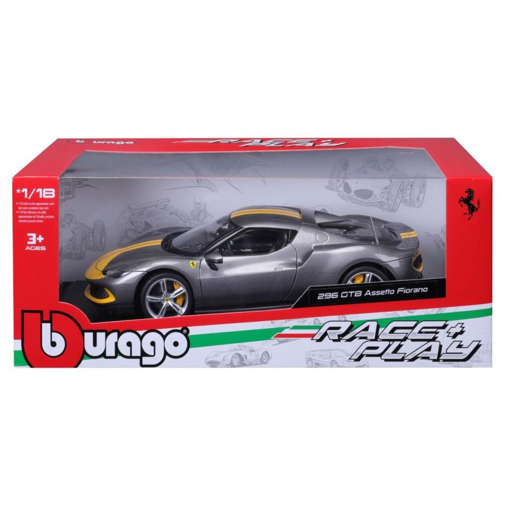 Bburago Ferrari R&amp;P 296 GTB Assetto Fiorano 1/18 silver