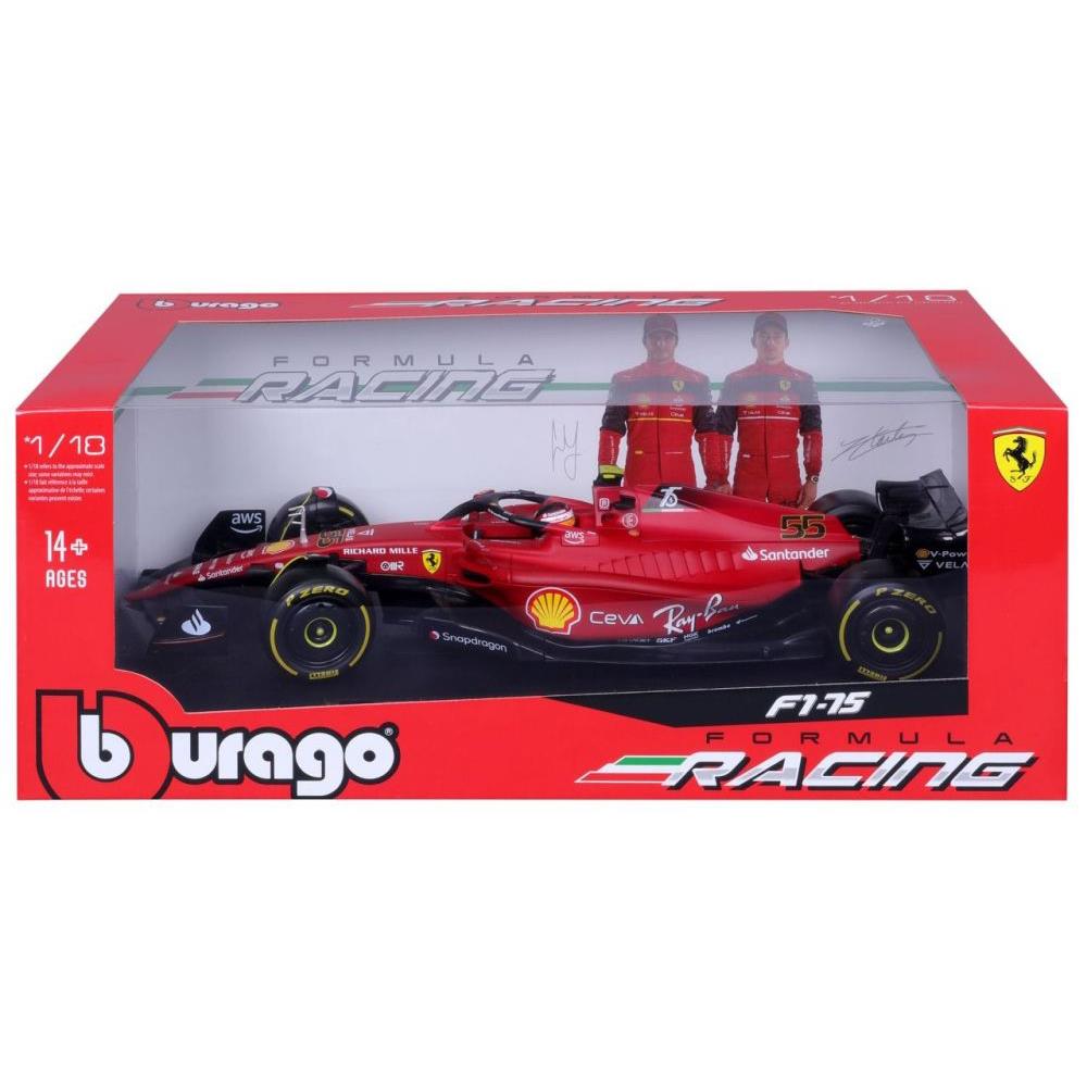 Bburago Ferrari F1-75 2022 Carlos Sainz, 1:18