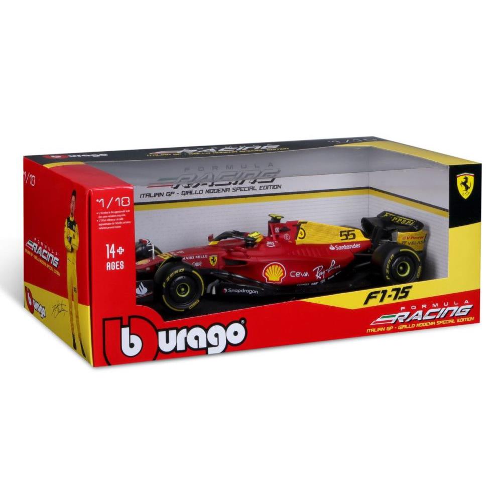 Bburago Ferrari F1-75, 1:18 Special Edition Carlos Sainz 2022