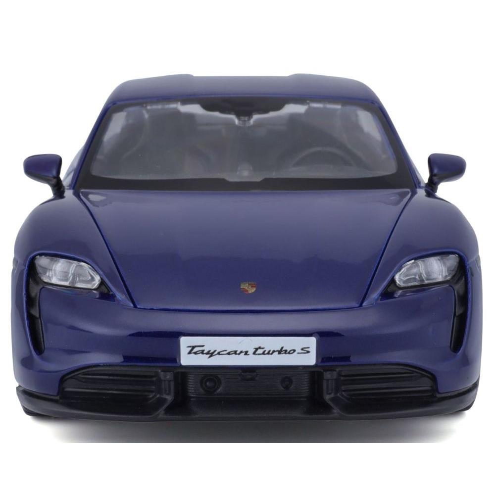 Bburago Porsche Taycan Turbo S bleue 1/24