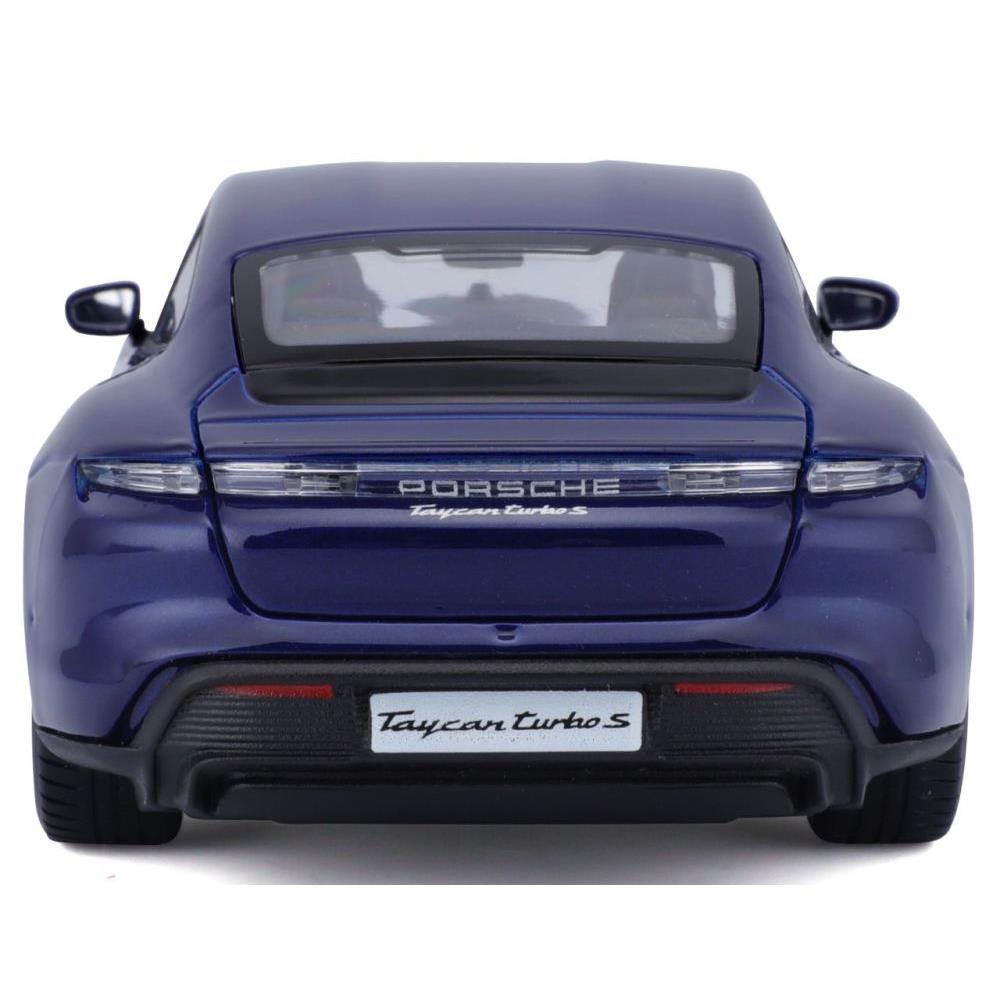 Bburago Porsche Taycan Turbo S bleue 1/24