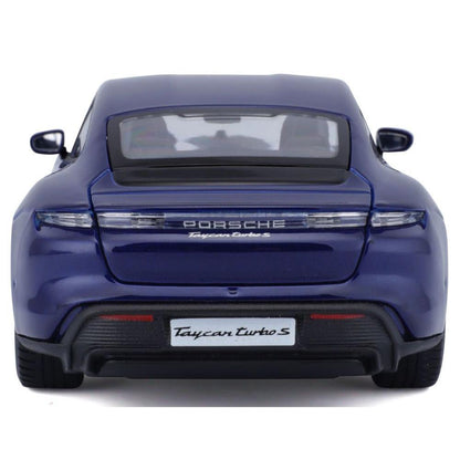Bburago Porsche Taycan Turbo S bleue 1/24