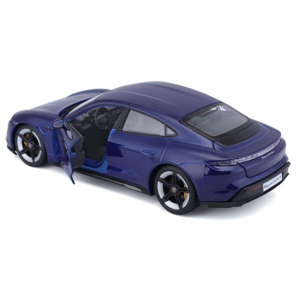 Bburago Porsche Taycan Turbo S bleue 1/24
