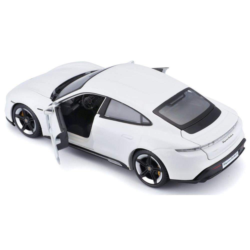 Bburago Porsche Taycan Turbo S blanche 1/24