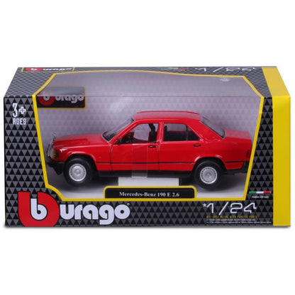 Bburago Mercedes Benz 190E 1987 1/24 rouge