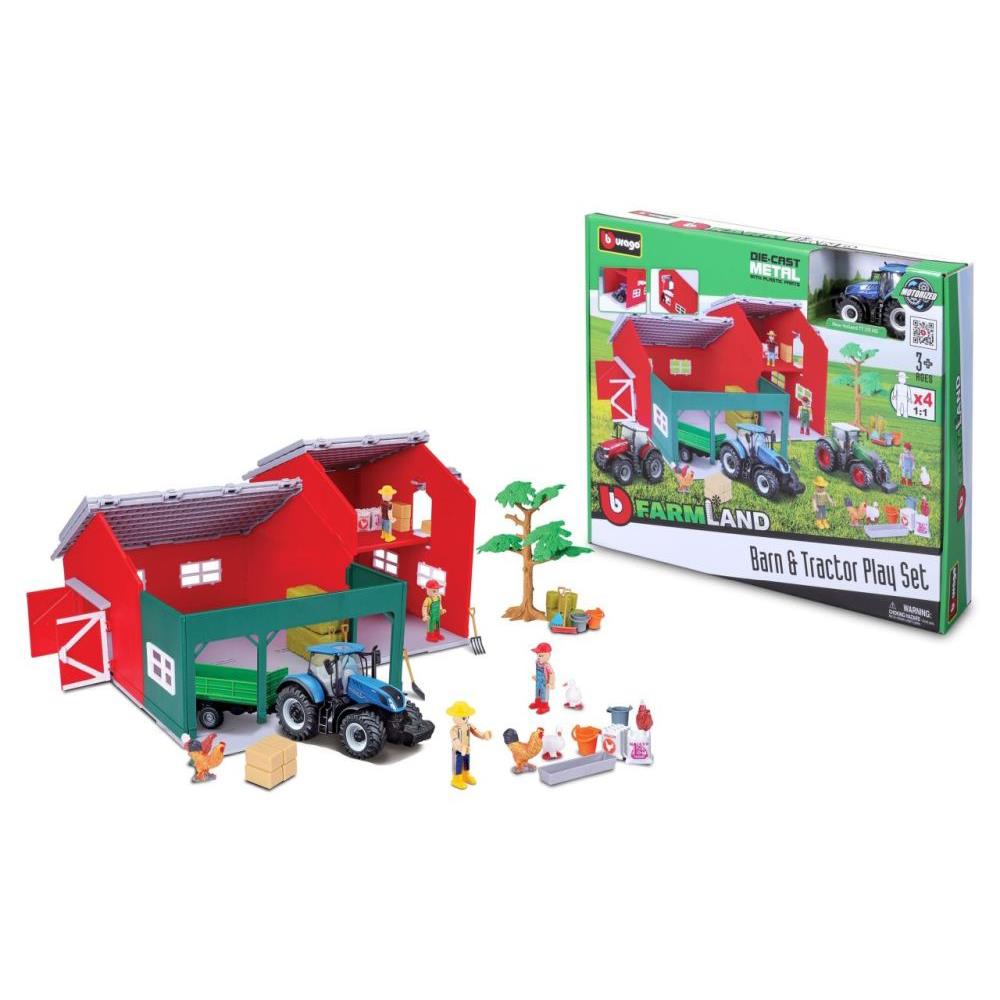 Grange Bburago avec tracteur