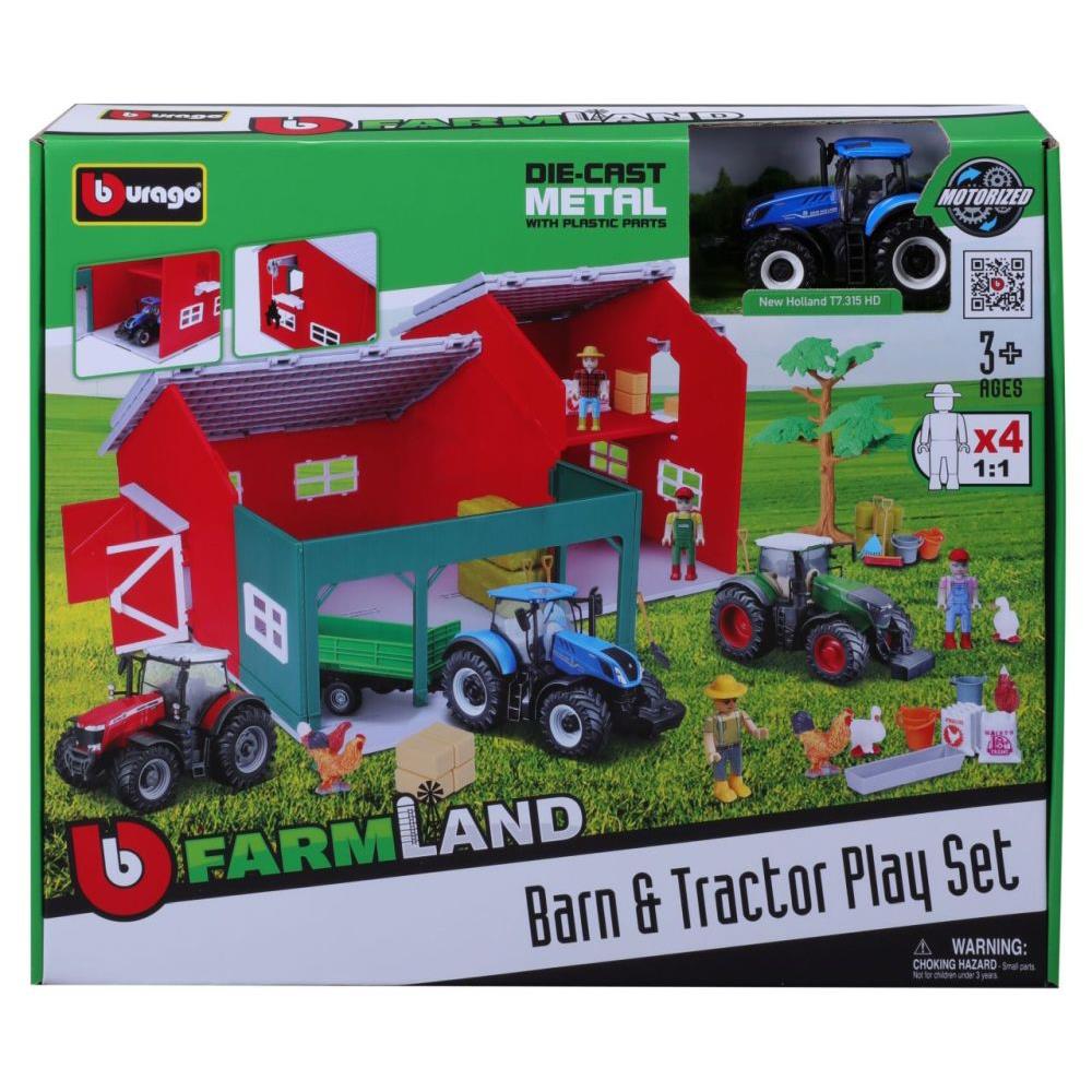 Grange Bburago avec tracteur