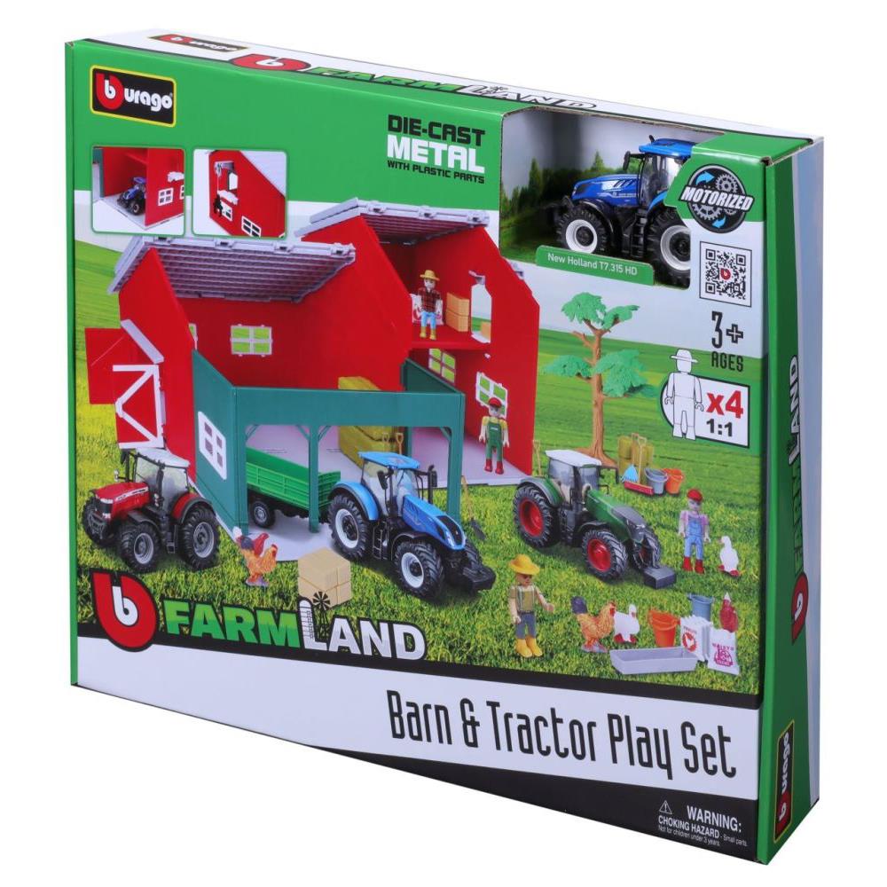Grange Bburago avec tracteur