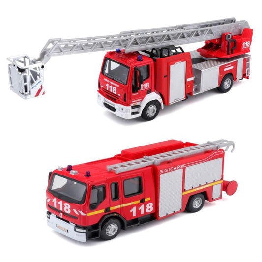 Véhicules de pompiers Bburago assortis 1:50