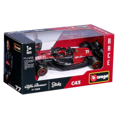 Bburago Alfa Romeo F1 Team Stake C43 Valtteri Bottas 2023, 1:43