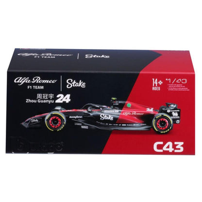 Bburago Alfa Romeo F1 Team Stake C43, 1:43 Zhou 2023