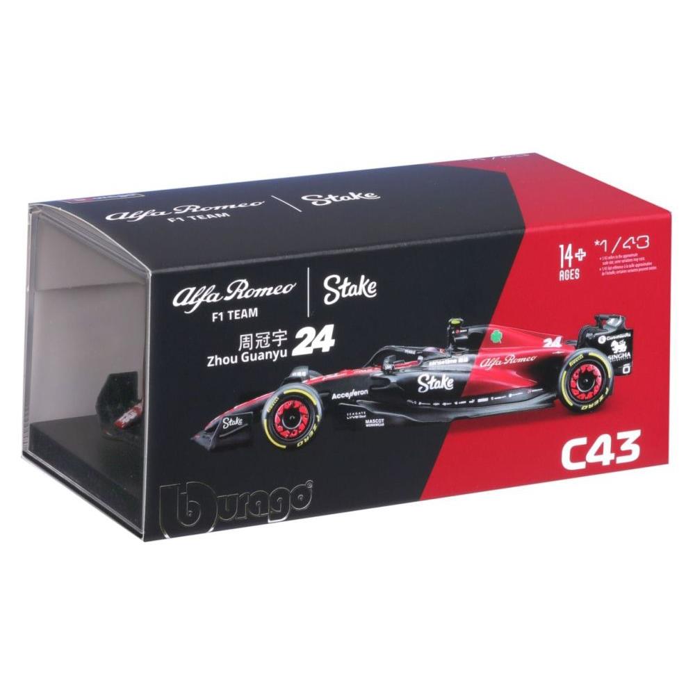 Bburago Alfa Romeo F1 Team Stake C43, 1:43 Zhou 2023