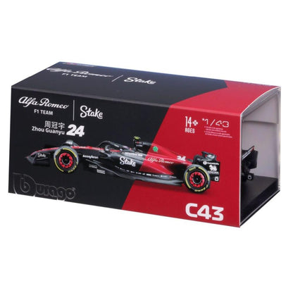 Bburago Alfa Romeo F1 Team Stake C43, 1:43 Zhou 2023