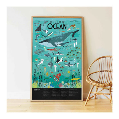 Autocollant Poppik affiche d'apprentissage océan