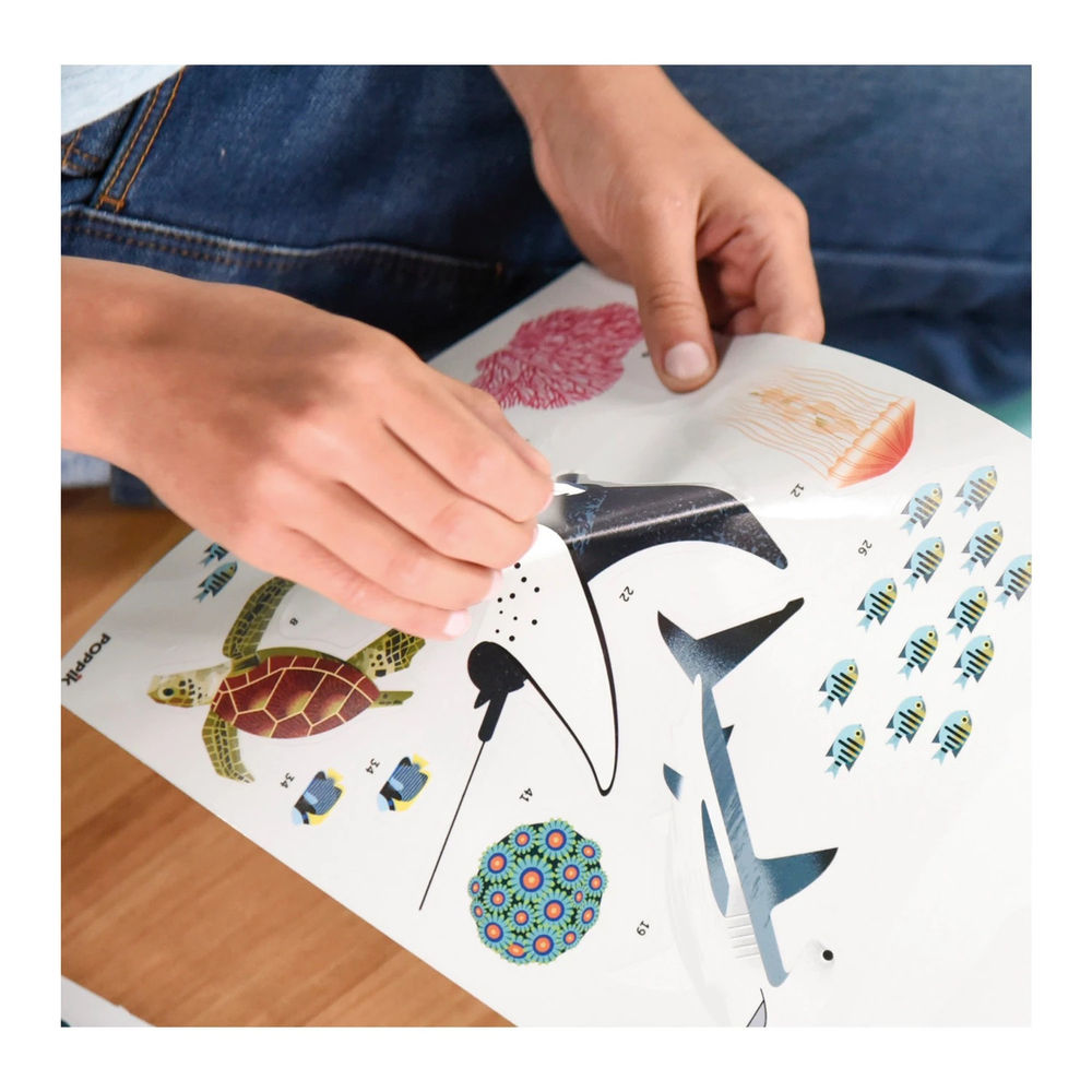 Autocollant Poppik affiche d'apprentissage océan