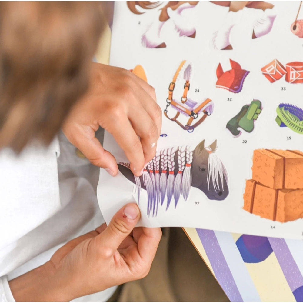 Sticker Lernposter Pferde