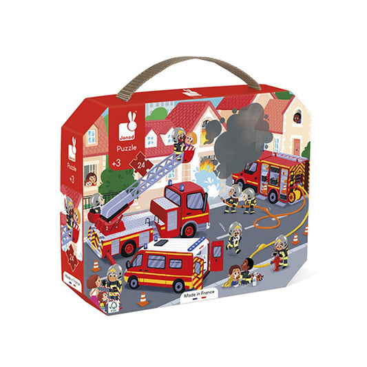 Janod Puzzle Pompiers, 24 pièces