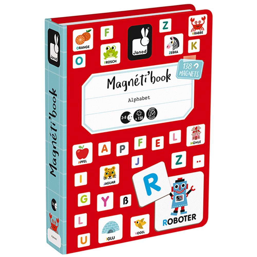 Alphabet livre magnétique Janod, 112 lettres