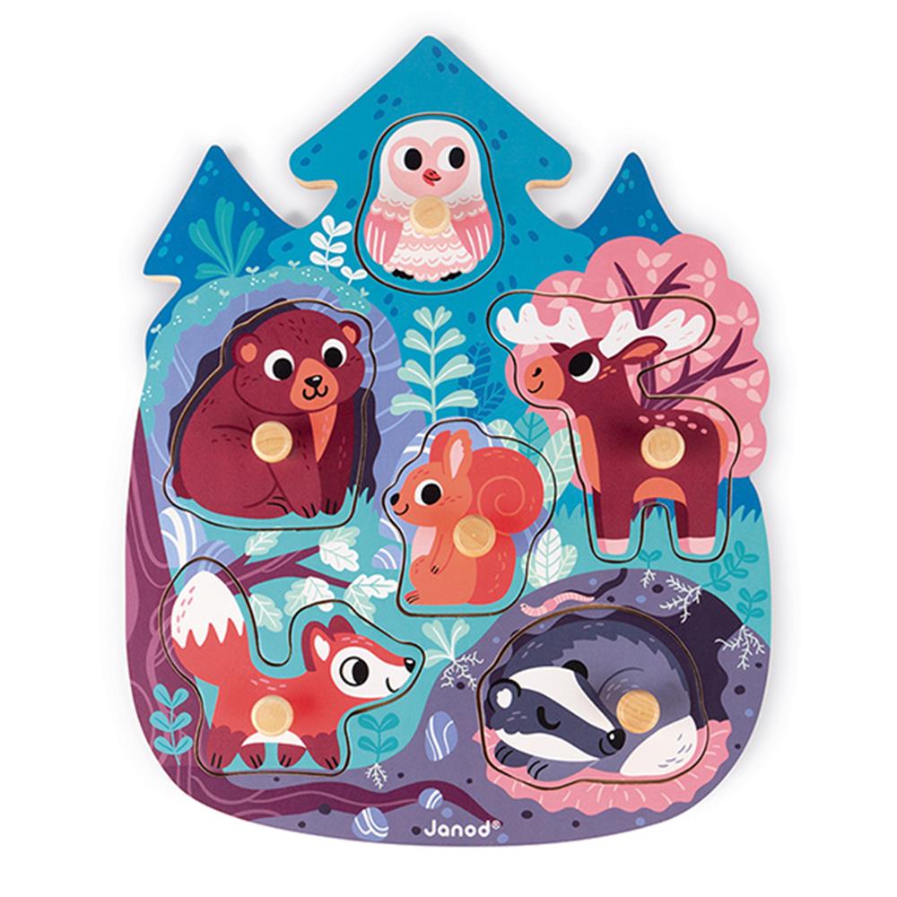 Janod puzzle forêt, 6 pièces