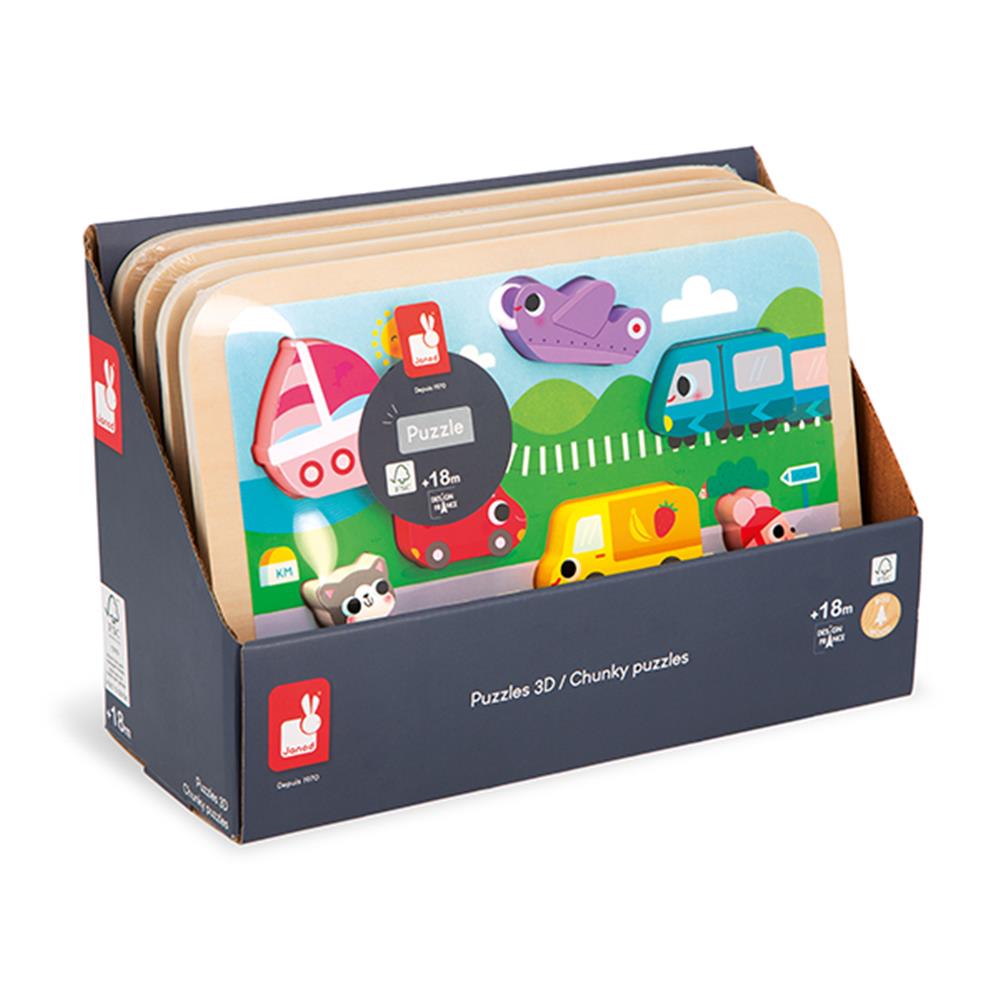 Janod Chunky Puzzle Vehicles