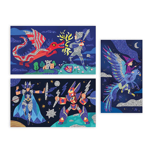 Janod craft set sequin heroes