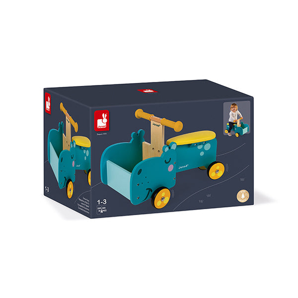 Janod draisienne hippopotame avec partie avant mobile