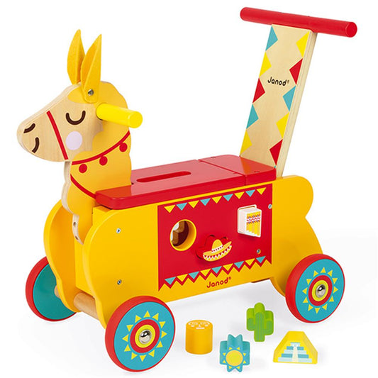 Janod draisienne Lama pour pousser avec jeu de tri