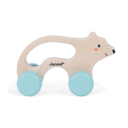 Janod WWF grasping toy car polar bear