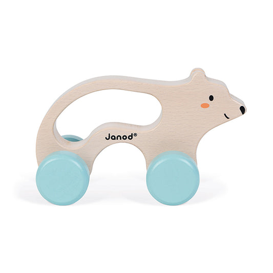 Janod WWF grasping toy car polar bear