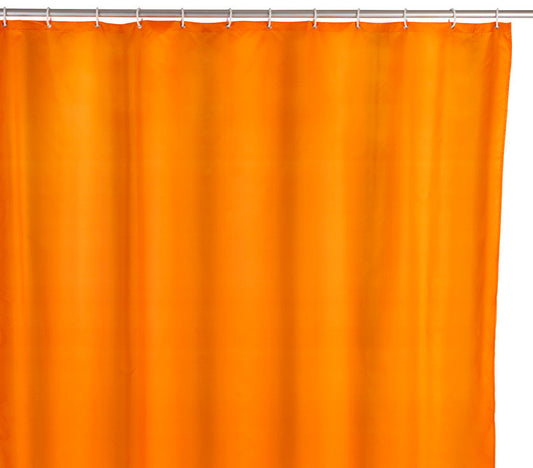 Wenko rideau de douche orange polyester, anti-moisissure