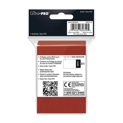Ultra Pro Red PRO-Matte Deck Protector Standard (50)