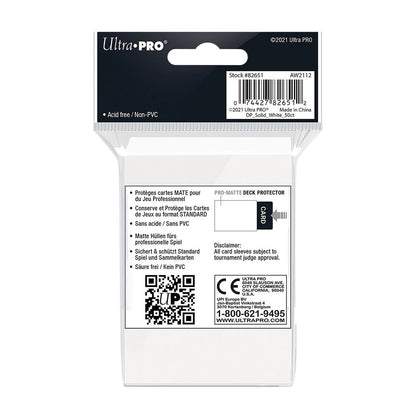 Ultra Pro White PRO-Matte Deck Protector Standard (50)