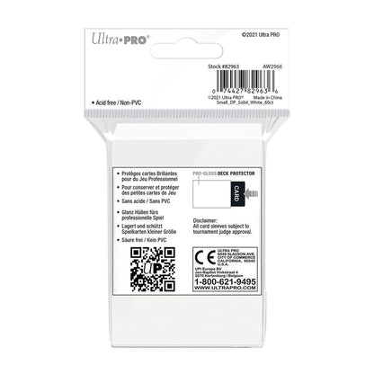 Ultra Pro White Deck Protector Small (60) NEW SIZE