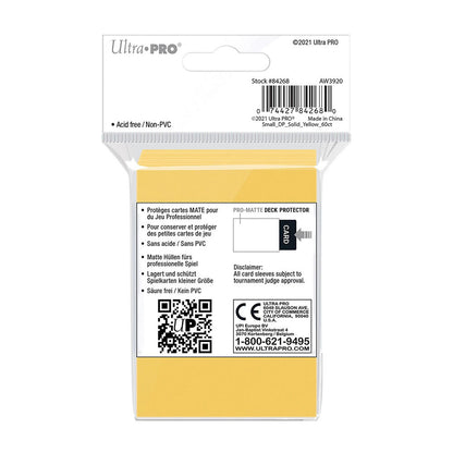 Ultra Pro Yellow PRO-Matte Deck Protector Small (60)