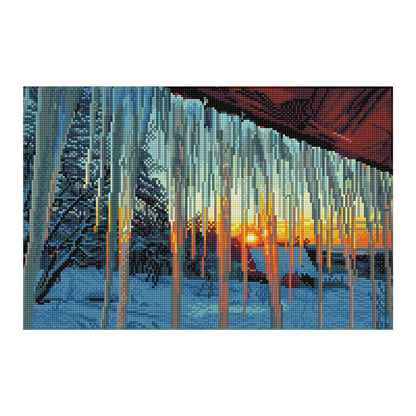 Diamond Painting Eiszapfen