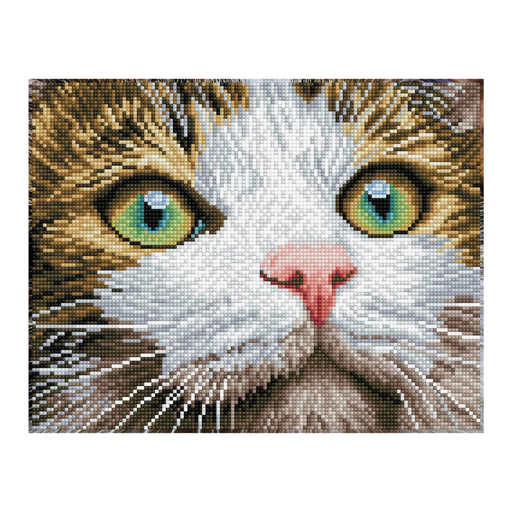 Diamond Painting Katze mit grünen Augen